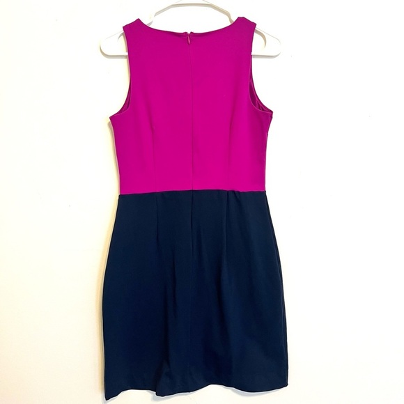 2/$30 Cynthia Rowley -Colorblock Mini Dress Fuchsia Navy Blue Sleeveless Size S - Picture 8 of 8